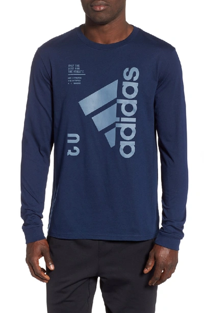 Adidas Originals Long Sleeve Technical T-shirt In Navy