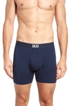 Saxx Vibe Solid Performance Boxer Briefs In Navy