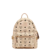 Mcm Mini Stark Side Stud Coated Canvas Backpack - Beige In Ig