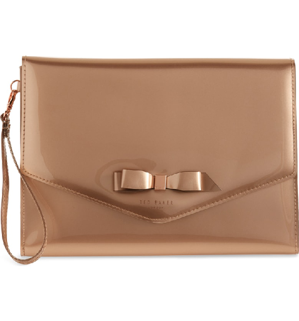 ted baker gold clutch