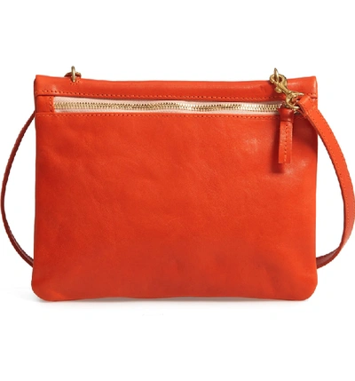 Clare V Jumelle Leather Crossbody Bag In Poppy Rustic