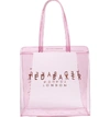 Ted Baker Large Clear Icon Tote In Lt-pink