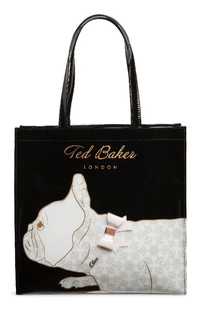 Ted Baker Large Alyacon French Bulldog Icon Tote - Black