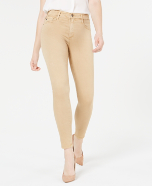 AG Adriano Goldschmied Womens Farrah Skinny Ankle in Sulfur Toasted Almond