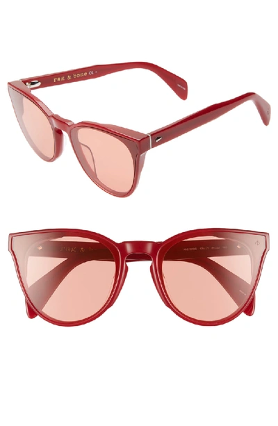 Rag & Bone 61mm Cat Eye Sunglasses - Red