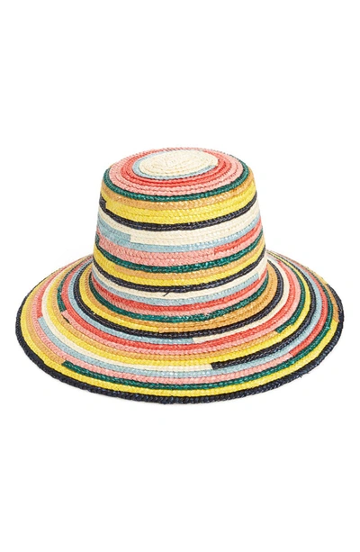 Eugenia Kim Stevie Multicolored Straw Bucket Hat