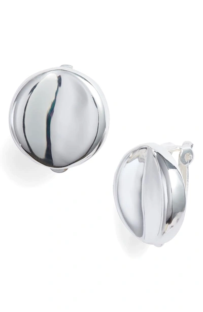 Argento Vivo Button Earrings In Silver