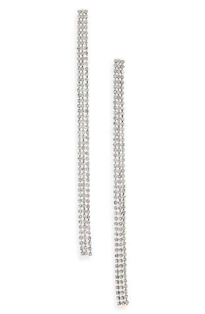 Serefina Crystal Drop Earrings In Silver