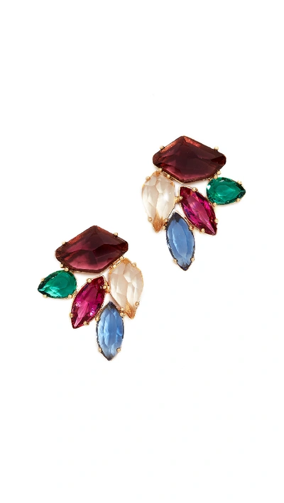 Kate Spade Rock It Crystal Cluster Stud Earrings In Multi