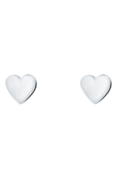 Ted Baker Harly Heart Stud Earrings In Silver