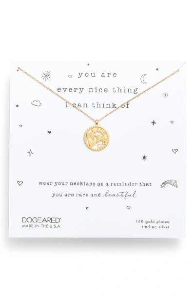 Dogeared You Are Every Nice Thing Magic Pendant Necklace In Gold Dipped