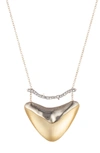 Alexis Bittar Essentials Crystal Encrusted Bar & Shield Pendant Necklace In Gold