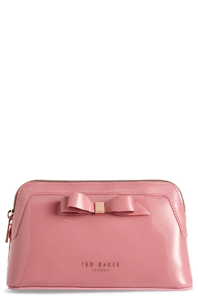 Ted Baker Cahira Bow Cosmetics Case In Pink