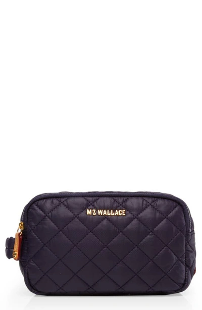 Mz Wallace Sam Quilted Nylon Cosmetics Case In Boysenberry