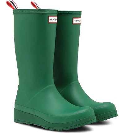 Hunter Original Play Tall Waterproof Rain Boot In Hyper Green