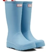 Hunter Original Play Tall Waterproof Rain Boot In Pale Blue