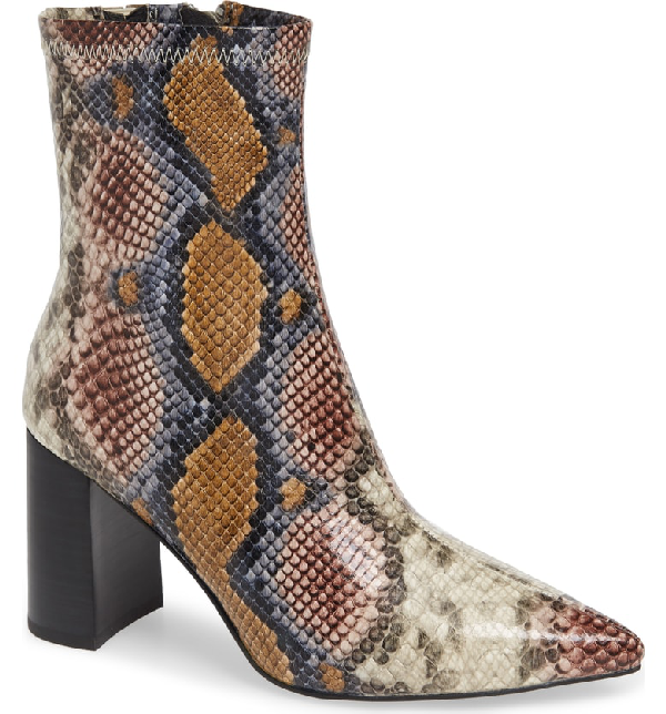 jeffrey campbell snake print booties