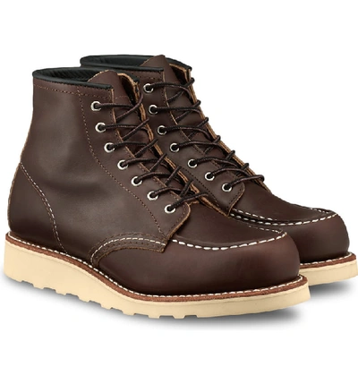 Red Wing 6-inch Moc Boot In Mahogany Leather
