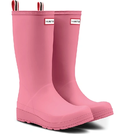 Hunter Original Play Tall Waterproof Rain Boot In Pale Pink