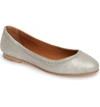 Frye 'carson' Ballet Flat In Silver