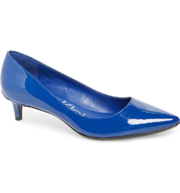 royal blue leather pumps