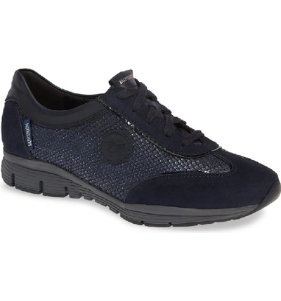 Mephisto 'yael' Soft-air Sneaker In Navy Suede