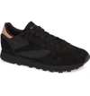 Reebok Classic Leather Sneaker In Black/ Rose Gold