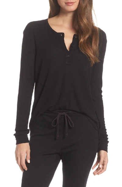 Lacausa Chalet Thermal Henley In Tar