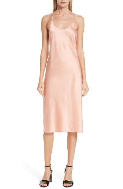 Alexander Wang T Wash & Go Satin Slipdress In Papaya