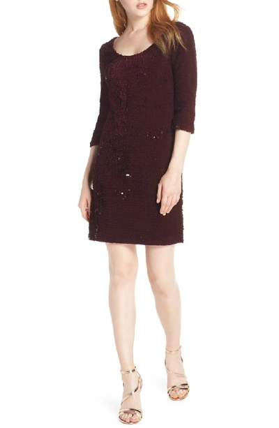Bb Dakota Sequined Velvet Dress In Boysenberry