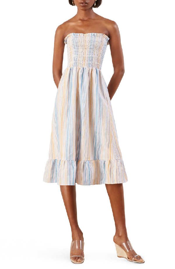 reformation strapless dress