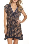 Poupette St Barth Poupette St. Barth Sasha Cover-up Minidress In Navy Dream