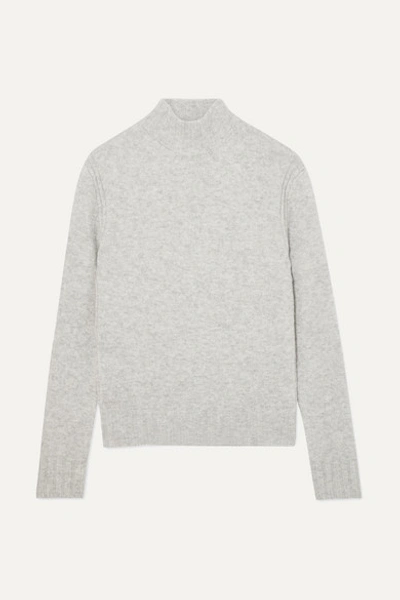 Jcrew Side Slit Supersoft Turtleneck Sweater In Gray
