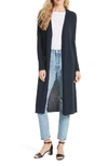 Autumn Cashmere Long Cashmere Cardigan In Navy