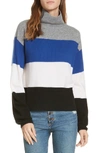Veronica Beard Faber Stripe Cashmere Sweater In Black Multi