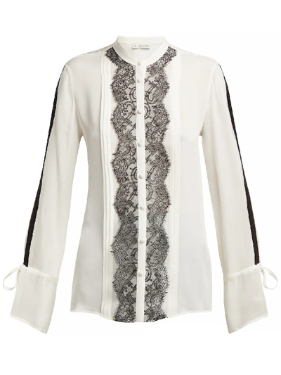 Etro Bahidora Silk And Lace Shirt In White