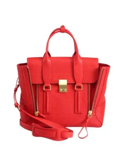 3.1 Phillip Lim / フィリップ リム Medium Pashli Leather Satchel In Red