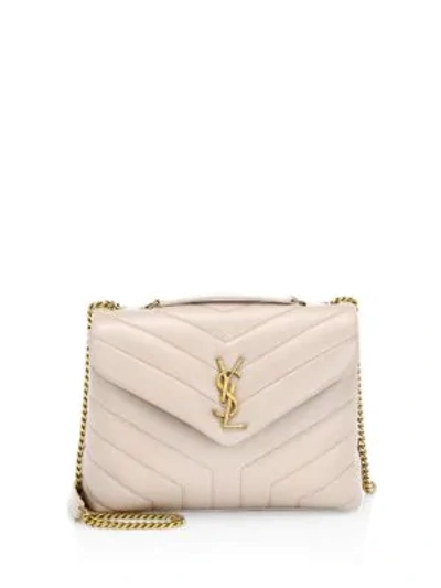 Saint Laurent Small Lou Lou Chain Strap Shoulder Bag In Natural