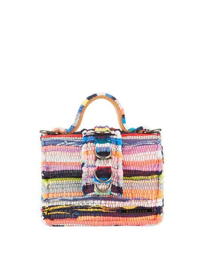 Kooreloo Petite Woven Flap-top Top Handle Bag In Multi