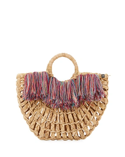 Nannacay - Cotio Maria Leque Fringe Large Tote Bag In Off White