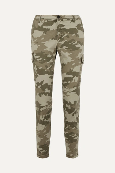 Atm Anthony Thomas Melillo Camouflage-print Cotton-blend Slim-leg Pants In Army Combo