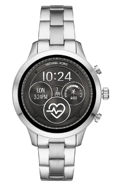 Michael Kors Access Runway Smart Bracelet Watch, 41mm In Silver