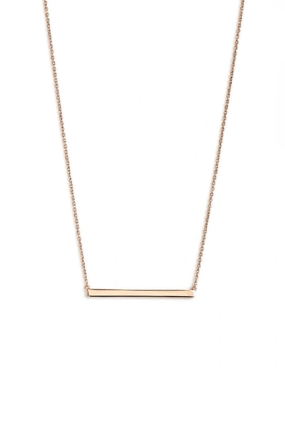 Argento Vivo Bar Pendant Necklace In Rose Gold