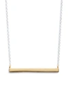 Argento Vivo Bar Pendant Necklace In Silver/ Gold