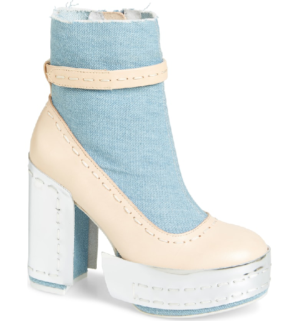 jeffrey campbell denim booties