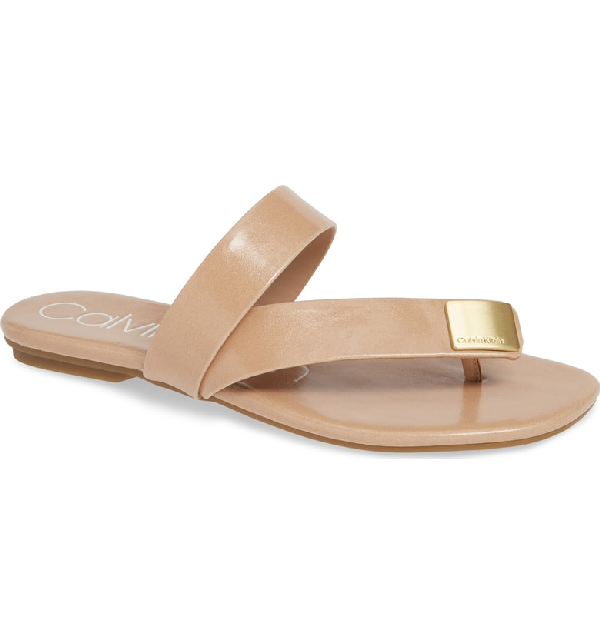 Calvin klein saurin hot sale flat sandals