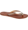 Beek Seabird Flip Flop In Bronze/ Tan