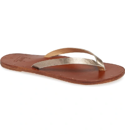 Beek Seabird Flip Flop In Bronze/ Tan