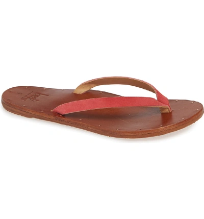 Beek Seabird Flip Flop In Geranium/ Tan