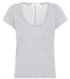 Rag & Bone Cotton Scoop Neck T-shirt In Heather Grey